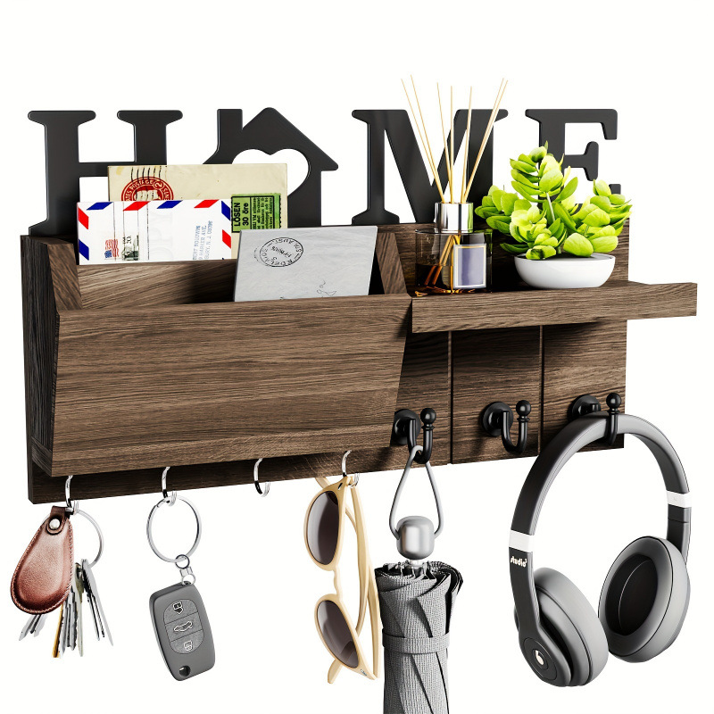HOME 木色掛牆收納架