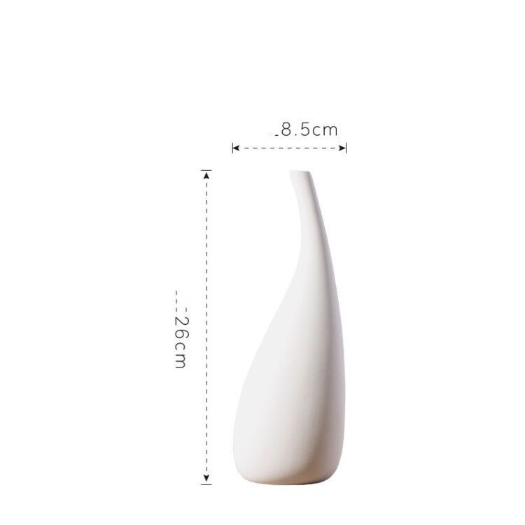 水滴造型白陶花瓶