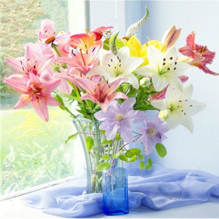 花瓶圖案鑽石貼畫材料包